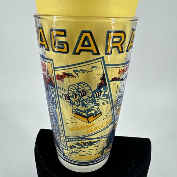 Niagra Falls Glass Tumbler Gold Rim Vintage Collectible Free Shipping - Picture 2 of 14